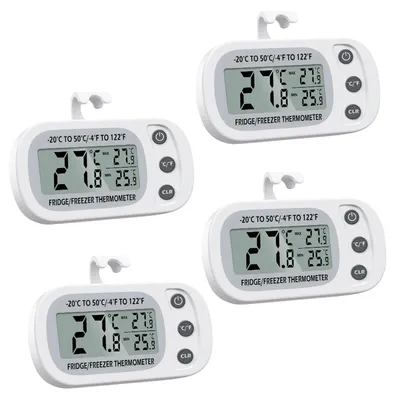 Digitales Kühlschrankthermometer, wasserdicht, -20 bis 50 °C, mit Haken