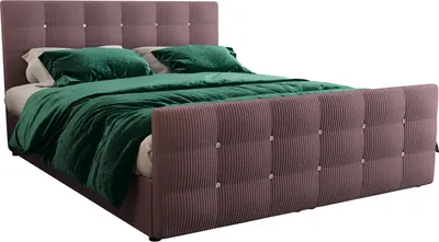 Produktbild von Gepolstertes Boxspringbett 160x200 mit Stauraum KAUR - rosa