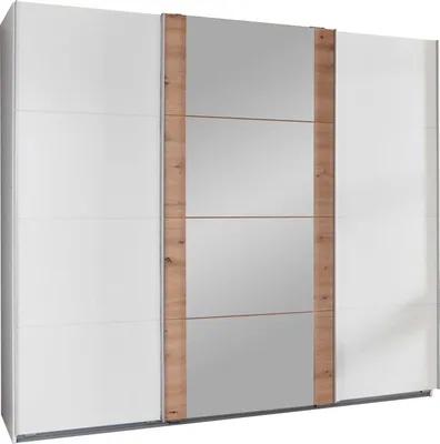 Immagine prodotto di Armadio ad ante scorrevoli Berna Armadio design selezionabile, bianco / rovere artigianale, 270x64x210cm
