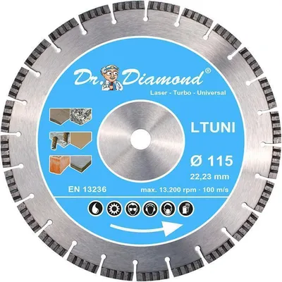 Produktbild von Diamanttrennscheibe Universal Turbo Ø 450 mm / 25,4 mm