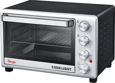 Produktbild von Sirge FORNO28CL Mini - Ofen 28 Liter 1600 Watt MIT INNEREM LICHT Mini Backofen Pizzaofen mit Lüftung und Girarraost [frei drehbarer Korb für geröstete Kastanien / Popcorn / Kaffee] 250°C - Timer 60 Min
