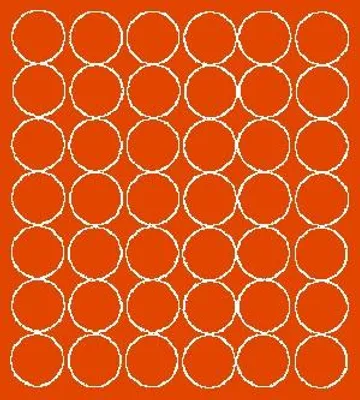 Image de Autocollants ronds, 3 cm, autocollants à pois, 42 pièces, orange brillant