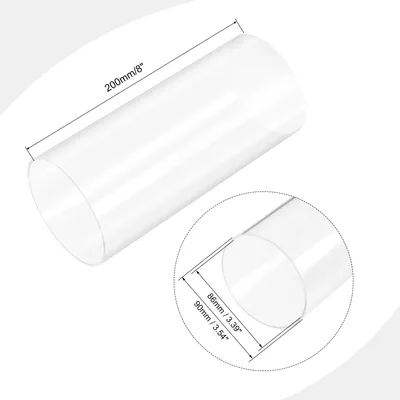 Image de Transparent Rigide Acrylique Tuyau 86mm ID x 90mm Diamšštre Externe x 200mm Rond Tube