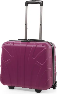 Zdjęcie produktu dla SUITLINE - Pilot Trolley Laptop Case 2 Wheels Briefcase, Bordcase Aircraft Underseater Pilot Case Business Trolley Hardcase Carry-On Hand Luggage ABS, TSA, 38 cm, Magenta
