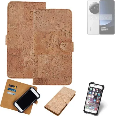 Produktbild von K-S-Trade Hülle kompatibel mit Xiaomi 13 Ultra  Kork Handyhülle Cover  Schutzhülle TPU Case Bumper in Hellbraun, (1x)