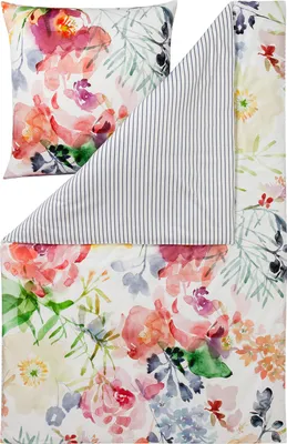 Produktbild von Estella Mako-Satin Bettwäsche Rose multicolor 135x200 cm + 80x80 cm