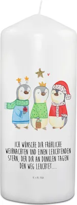 Produktbild von Mr. & Mrs. Panda Trauerkerze Winterzeit Heilige drei Könige - Weiß - Geschenk, Winter, Heiligabend, Trauerlicht, Gedenkkerze, Beileidskerze, Kerze Für Verstorbene