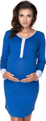 Immagine prodotto di PeeKaBoo Camicia da notte premaman donna Blu Reale Bruciato L/XL