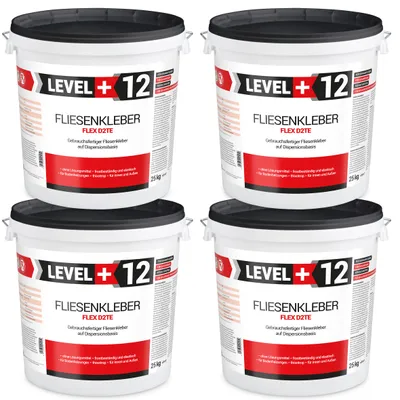 Zdjęcie produktu dla Gotowy Klej do Płytek 100KG Biały Dyspersyjny Klej do Płytek do Glazury Terakoty LEVEL Plus 12