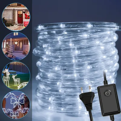 Image de karpal LED Tuyau lumineux Tuyau lumineux - 50M -Blanc froid- Intérieur/Extérieur - IP44 - Chaîne lumineuse Bande lumineuse Lumière