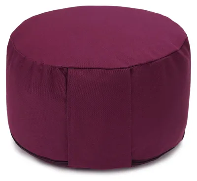 Produktbild von yogabox Yogakissen Glückssitz® Classic small D - regional hergestellt - aubergine 26 x 26 x 14 cm Buchweizenschalen