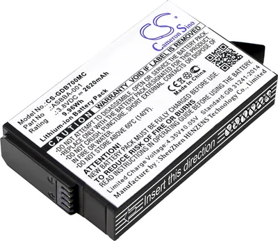 Obrázek produktu pro TECHTEK Baterie kompatibilní s [GoPro] Fusion, Fusion VR 360 nahrazuje 601-12862-000, pro ASBBA-001, pro SBDC1B