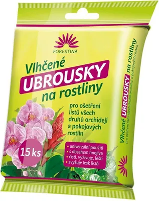 Image de FORESTINA lingettes humides pour orchidées et plantes 15pcs