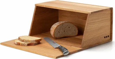 Obrázek produktu pro Continenta Úložný koš na chléb Dub 40x26x18,5cm Dubové dřevo