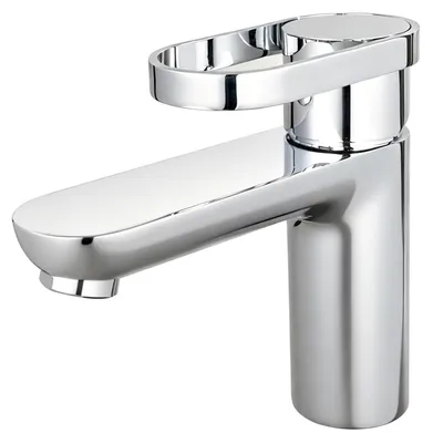 Productafbeelding van Badmengkraan, éénhendelbediening, chroom, waterbesparend, aansluiting G3/8, uitloophoogte 83 mm