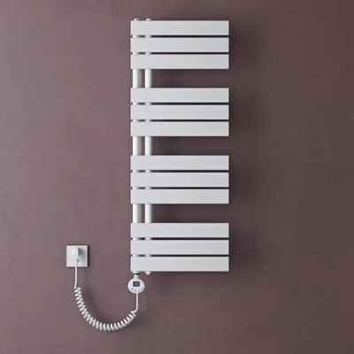 Produktbild von doporro Heizkörper Bad Handtuchheizkörper 104x40cm Badezimmer Badheizkörper Badheizung Handtuchtrockner Handtuchwärmer Seitenanschluss Weiß mit Heizstab 600w