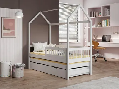 Obrázek produktu pro Dětská postel domeček 80x180 LAFRIA 1 - bílý