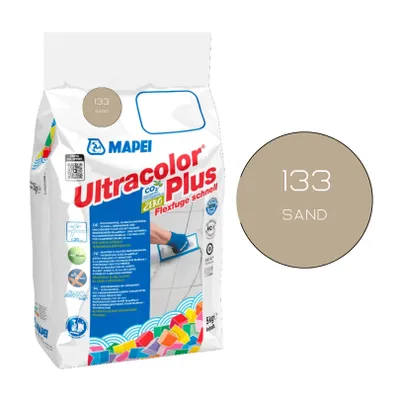 Produktbild von MAPEI® ULTRACOLOR PLUS Fugenmörtel 133 sand 5 kg Flexfuge ohne Ausblühen schnell trocknend Fliesenfuge