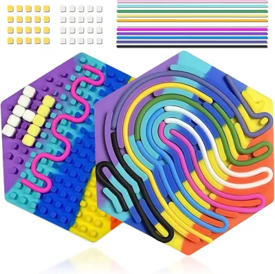 Produktbild von Doppelseitiges Sensorik Spielzeug aus Silikon, Geeignet für Kinder und Erwachsene zur Linderung von Stress, Angstzuständen und ADHS. Raute