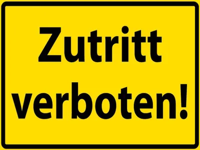 Produktbild von vianmo Holzschild 30x40 cm Zutritt verboten