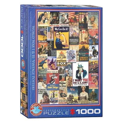 Image de Eurographics Puzzle Affiches publicitaires de la 1ère et 2ème guerre mondiale, 1000 pièces, 68 x 48 cm, 6000-0937