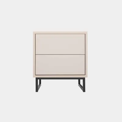 Produktbild von Masseno Nachttisch AZIR Nachtschrank Beistelltisch für Schlafzimmer 43 x 48,5 x 34 cm Beige