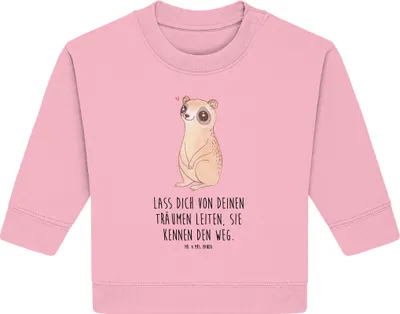 Produktbild von Mr. & Mrs. Panda Organic Baby Pullover Plumplori Glücklich 24. - 36. Monat - Baumwolle Pink - Geschenk, Niedlich, Lustige Sprüche, Bullover, Glück