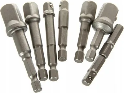 Immagine prodotto di Set di adattatori per cacciaviti 8 pezzi 1/4 3/8 1/2 adattatore per bit Presa quadrata G017