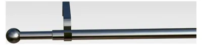Produktbild von ausziehbare Gardinenstange, Edelstahloptik, Ø 13/16 mm, 1-Lauf, 120-200 cm, Komplettset