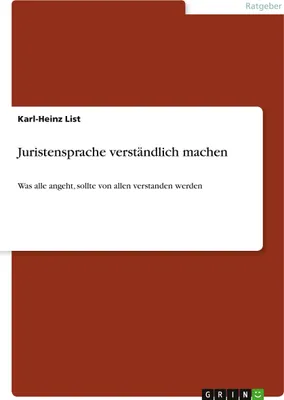 Produktbild von Juristensprache verständlich machen