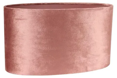 Image de Abat-jour, 35 cm, ovale, rose, en tissu
