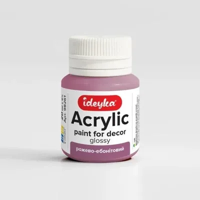 Image de Peinture acrylique rose et ébène 20 ml - Ideyka