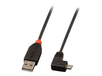 Produktbild von LINDY USB 2.0 Kabel Typ A/Micro-B 90° gewinkelt M/M 2m