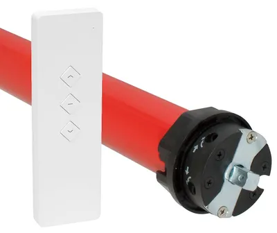 Produktbild von superrollo Funk Rollladenmotor RM20MMB (SW60, 20 Nm), inkl, Fernbedienung, Rohrmotor mit Funksteuerung, bis 6,5 m² Rolladenfläche (Rollladen max. 40