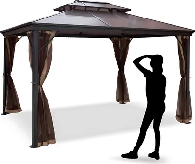 Obrázek produktu pro altán – 3 x 3 m – odolný proti povětrnostním vlivům – altán – party stan – altán – pergola – hliníkový rám – polyesterová střecha