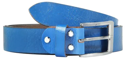 Produktbild von Leonardo Verrelli Herren Gürtel  90 cm - 130 cm (Bundweite) in Blau aus 100% Echtleder, kürzbar