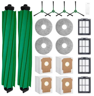 Ersatzteile für Roomba Plus 505/405 Combo, 2 Hauptbürsten, 4 Filter