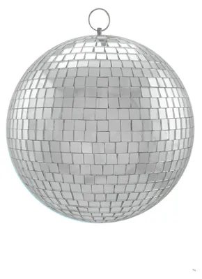 Spiegelkugel 20cm - silber - Safety - Diskokugel Echtglas - 7x7mm Spiegel PREMIUM