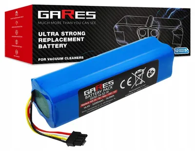 Obrázek produktu pro Gares Náhradní baterie pro Xiaomi Roborock BRR-2P4S-5200S BRR-2P4S-5200D | 14,4V 5,2 Ah Li-Ion | Vysokovýkonná baterie pro robotický vysavač | Kompatibilní s Xiaomi Roborock BRR-2P4S-5200S BRR-2P4S-5200D | Prémiová kvalita