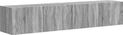 Image de Meuble TV vidaXL, 2 pièces, gris Sonoma, 78,5 x 31 x 29,5 cm