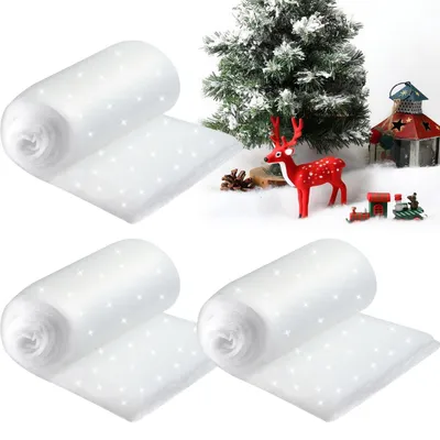 Productafbeelding van Omgoods - 3 Stuks Sneeuwmat voor Kerstdecoratie, 80 x 150 cm