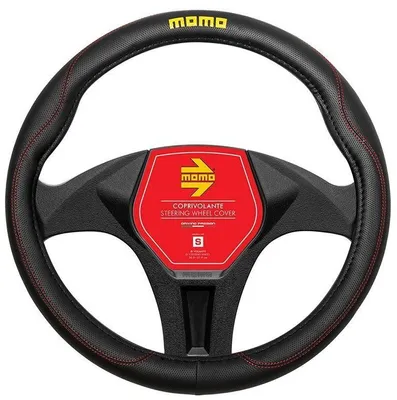 Immagine prodotto di Momo SWC011BRS Coprivolante in poliuretano Ø 36,5-37,9 cm Nero