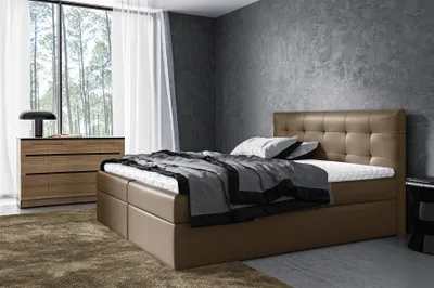 Produktbild von Boxspringbett Schlafzimmerbett VIDE 180x200cm Kunstleder Madryt inkl. Bettkasten