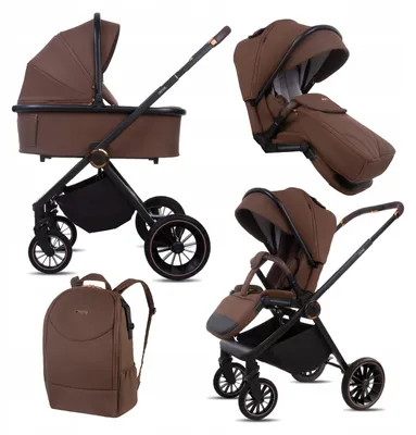 Zdjęcie produktu dla BabyLux® Wózek Dziecięcy 2w1 CASTOR Spacerówka Gondola Lekki Składany Zestaw, 4 Pozycje Oparcia, Torba do Przewijania i inne Akcesoria, 0-22kg