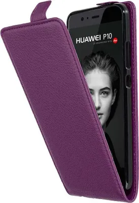 Produktbild von Cadorabo Schutzhülle für Huawei P10 Hülle in Lila Flip Etui Handyhülle Case Cover Kunstleder