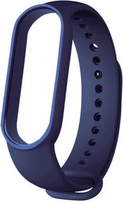 Produktbild von BStrap Silicone Armband für Xiaomi Mi Band 5/6/7, dark blue