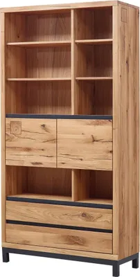Produktbild von MASSIVMOEBEL24.DE Bücherregal Wildeiche 100x40x200 natur geölt VILLANDERS #138
