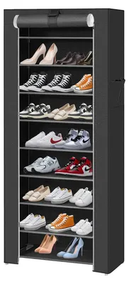 Obrázek produktu pro Skříň na boty, prostorově úsporný design, snadná montáž, černá barva