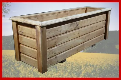 Produktbild von Hochwertiger ClassiV lasiert Außenmaße 120 x 40 x 60 cm Blumenkasten Hochbeet Pflanztrog Nr. PK - REAL-1735