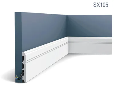 Produktbild von Orac Decor SX105 LUXXUS Sockelleiste Profilleiste Kabelschutz Boden-Leiste | 2 m